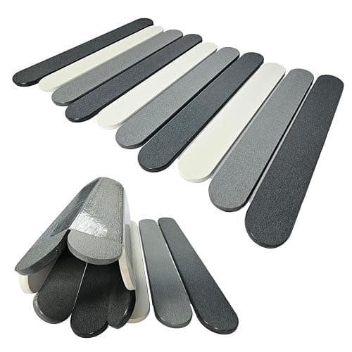 CosyVine Foldable Stone Bath Mats for Bathroom, Super Absorbent Diatomaceous Earth Bath Mats, Quick Drying Non Slip Mat, 23.6 x 15.5 Inch Folding Grey Bath Stone Mat, Easy Storage and Compact - Image 1