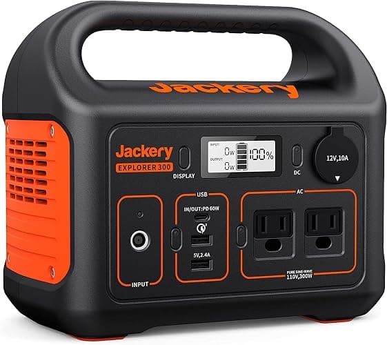 Jackery Portable Power Station Explorer 300, 293Wh Backup Battery, Solar Generator (Solar Panel Not Included) for RV Outdoors Camping Hunting Blackout(Renewed) - Image 1