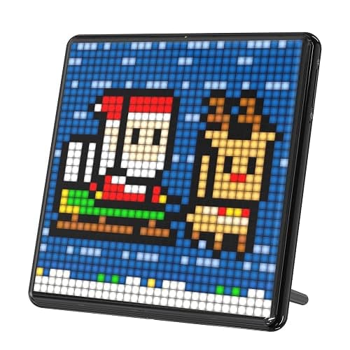 Divoom Pixoo-Max Mehrzweck Digitaler Bilderrahmen, 32 x 32 Programmierbares Pixel Art LED Display für Zimmer Gaming Deko, Fensterschild, Bluetooth, (Schwarz) - Image 1