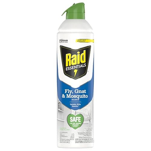 Raid Essentials Fly, Gnat, and Mosquito Killer Aerosol Spray, Safe for Use Around Children and Pets, 10 oz - Image 1