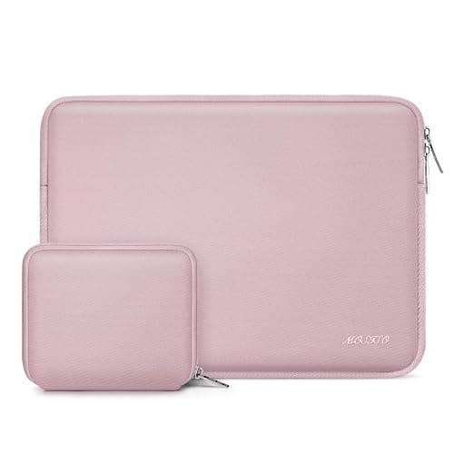 MOSISO Laptop Case 13 inch, 13 inch Laptop Sleeve Bag Compatible with MacBook Air M4 M3 M2 M1 2025-2018 / Pro 13 M2 M1 2025-2016, Neoprene Computer Sleeve Bag with Small Case, Baby Pink - Image 1