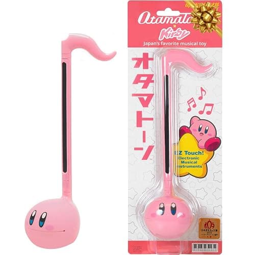 Otamatone Kirby Pink Star Hero Japanese Electronic Musical Instrument Portable Music Synthesizer from Japan by Maywa Denki Studio Award Winning, Educational Fun Gift Game Character Pink Hero - Image 1