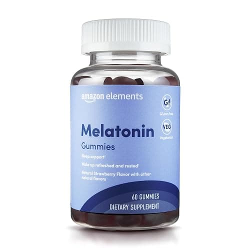 Amazon Elements - Melatonin 10mg Gummies, Supports Restful Sleep, Strawberry, 60 Count (Previously Revly) - 1 Count (Pack of 60) - Image 1