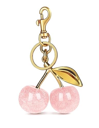 OVRUNS Cherry Bag Charm Cute Cherry Accessories Sparkling Purse Charms for Women - Image 1