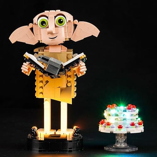 BrickBling Kit d'Γ©clairage LED pour Lego Dobby The House-Elf (pas de Lego), kit d'Γ©clairage dΓ©coratif pour Lego 76421 Harry Potter Dobby l'elfe de la maison - Jouet crΓ©atif - Image 1