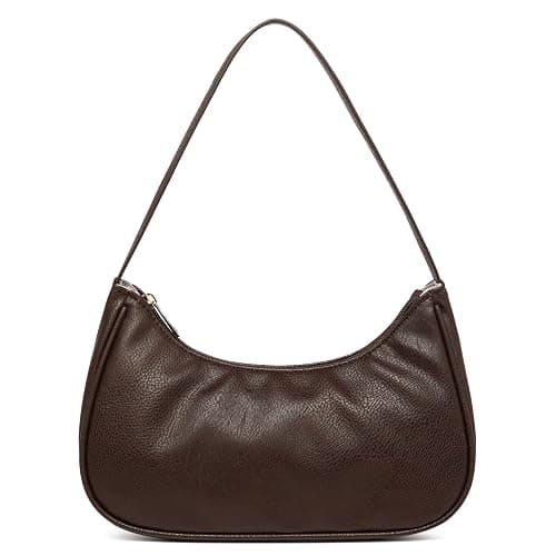 Afashor Shoulder Bags for Women Vegan Leather Hobo Sling Tote Handbag Retro Clutch Purse with Zipper Closure - Image 1