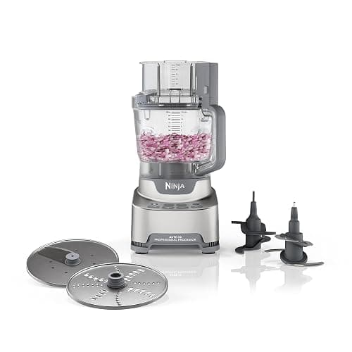 Ninja Food Processor, Professional XL, 1200 Peak-Watts, 4-in-1, Chopping, Slicing/Shredding, Purees, Dough, 12-Cup Processor Bowl, 2 Blades & 2 Discs, Feed Chute/Pusher, Black, NF701 - Image 1