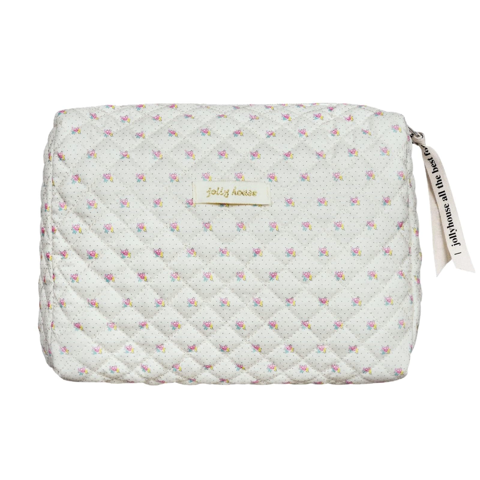 Aucuu Large Cosmetic Bag Travel Cosmetic Bag with Zipper Floral Large Capacity Travel Toiletry Bag for Women Girls - Image 1