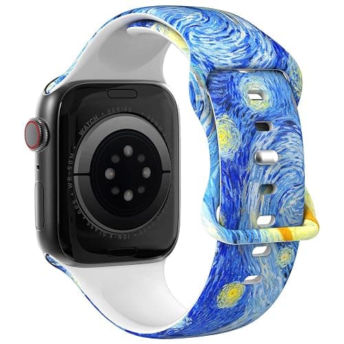 THONWO Stylish design Apple Watch Band Compatible with Apple Watch 38mm 40mm 41mm 42mm 44mm 45mm 46mm 49mm, Soft Silicone Sport Band Straps for iWatch Series 10 9 8 7 6 5 4 SE Ultra for Women Man - Image 1