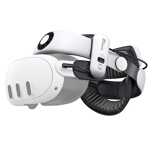 BOBOVR S3 Pro Battery Strap Accessories,Head Air Cooling System and 10000mah Hot-swappable Battery Pack,Compatible with Meta Quest 3/Quest 3S - Image 1