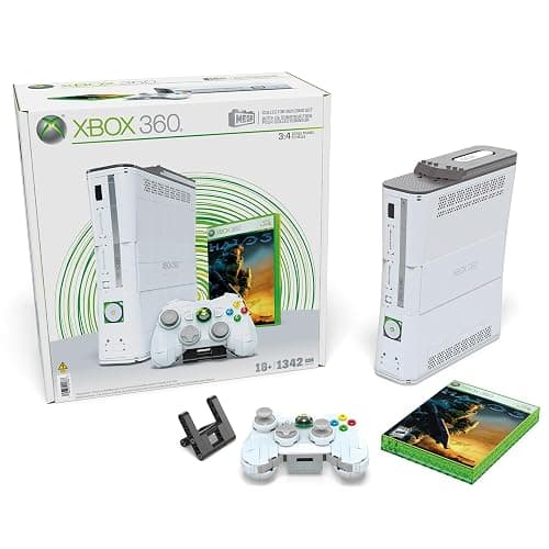 MEGA Microsoft Collectible Building Set, Xbox 360 Replica Model with 1342 Pieces, Controller and LED Lights, Build & Display Toy for Adult Collectors, HWW15 - Image 1