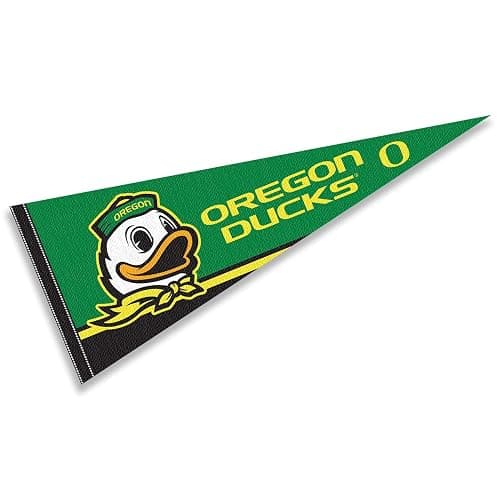Oregon Mascot Logo Pennant Banner Flag - Image 1