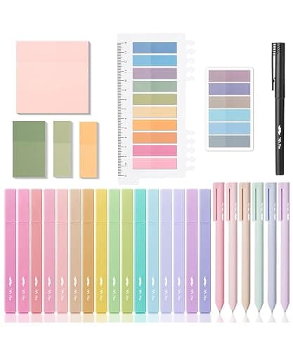 Mr. Pen- Aesthetic Book Annotation Kit, Aesthetic Highlighters and Gel Pens, Transparent Sticky Notes, Transparent Sticky Tabs for Books, No Bleed Highlighters for Bible Pages No Bleed - Image 1