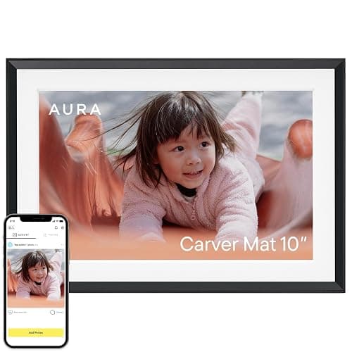 Aura Digital Picture Frame - 10.1" HD Mat Display | Wirecutter's Best Digital Frame for Gifting - Send Photos Directly from Your Phone from Anywhere | Quick & Easy Setup Over WiFi - Free App | Black - Image 1