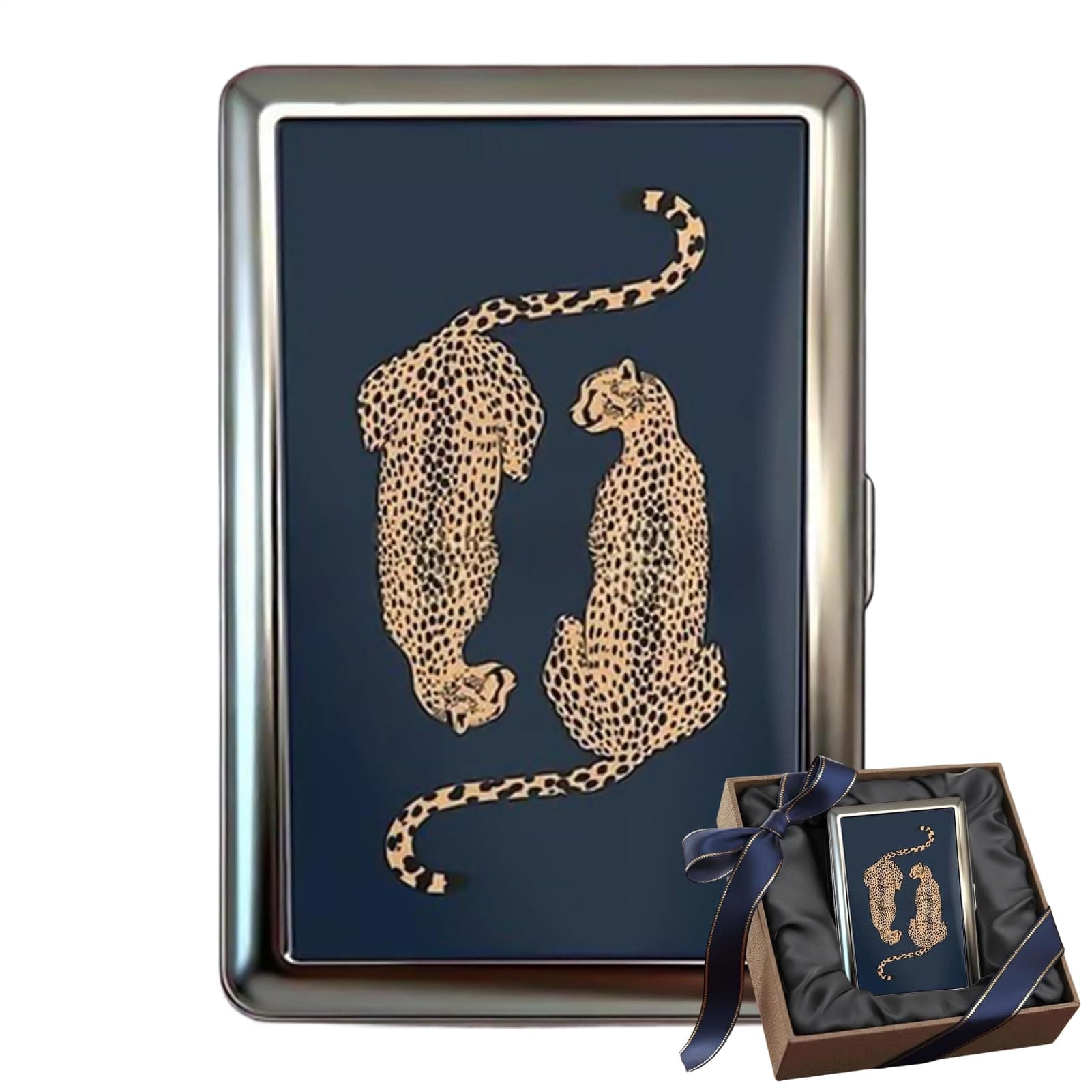 Vintage Style Versatile Card & Cash Case with RFIDs Protection, Metal Slim Wallet Blunt Case Blocking Card Holder | for Men Women Mother Grandparent Travel Trading - Image 1