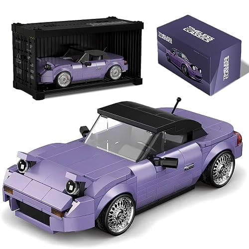 dOMOb Mazda MX-5 Miata Car Building Kit – 370 pcs Building Blocks Set w/Container Display Box – Modular Scale 1:32 Model – Bricks Toy for Kids & Adults 8+ – for Boys, Hobbyist, Collector - Image 1