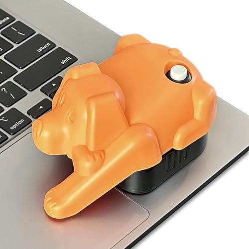 Laptop Trackpad Jiggler -AA Battery lasts 6 months -Undetectable -Cordless Mouse Jiggler -Does Not Work on DeII -Keeps Touchpad Active, Laptop Awake -Mechanical Mouse Mover -ON/Off Switch (Orange Dog) - Image 1