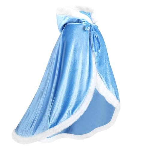 visofayo Girls Dress Up Hodded Cape Toddler Costume for Princess Cloaks - Image 1