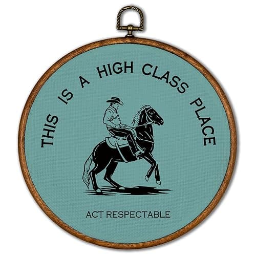 KSDUT Western Cowboy Agate Green Wall Art Decor - Preppy Trendy Southwestern Wall Art Canvas Frame Hanging Prints, Foyer Entryway Modern Round Wall Decor for Home Dorm Decorations 10"x10" - Image 1