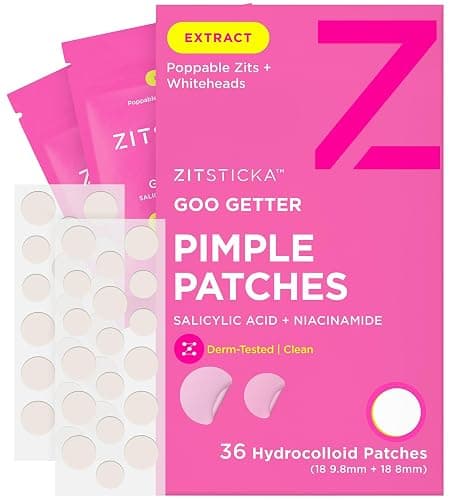 ZitSticka Pimple Patches for Face and Body, Hydrocolloid Patches to Cover Zits, Acne Patches or Zit Spot Stickers, Body Patch (GOO GETTER 36 Pack) - Image 1
