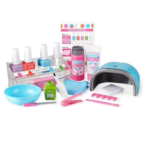 Melissa & Doug Love Your Look Pretend Nail Care Play Set – 20 Pieces for Mess-Free Play Mani-Pedis (Does NOT Contain Real Cosmetics), Pink - Image 1