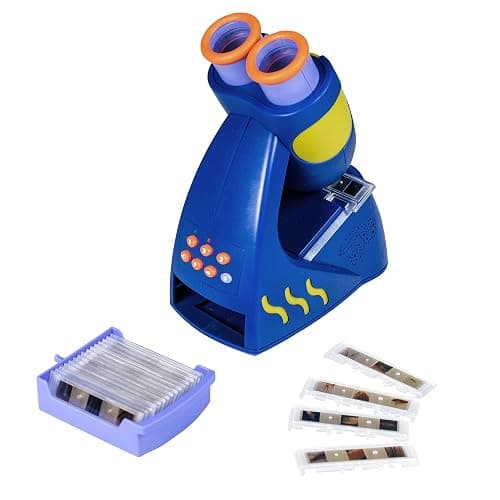 Educational Insights GeoSafari Jr. Talking Microscope Featuring Bindi Irwin: Microscope for Kids, STEM & Science Toy, Interactive Learning, Ages 3+ - English+Spanish/French/German - Microscope - Image 1