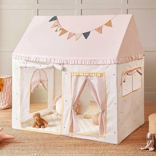Tiny Land Kids Tent with Mat, Kids Play Tent for Toddlers, Playhouse for Kid Indoor, Ideal Toy Gift for 3+ Girls, Play Room Furniture - Image 1