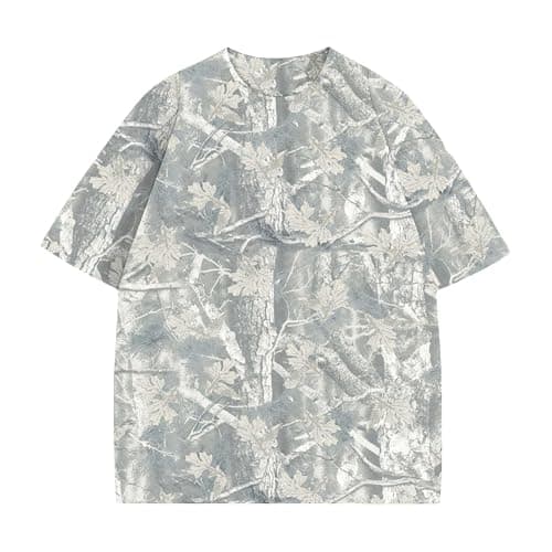 Y2k Camo Oversized Short Sleeve Crew Neck Baggy Shirts Maple Leaf Printed Tshirts Shirts for Women Men - Image 1