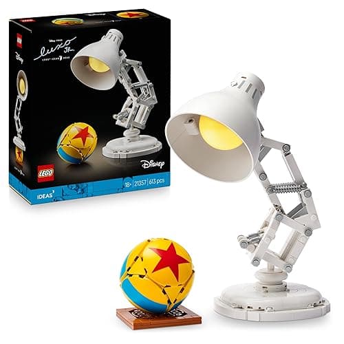 LEGO Ideas Disney Pixar Luxo Jr. Lamp Building Set for Adults - Movie Memorabilia Model with Hidden Film References - Home Office Desk Decor - Collectible Gift Idea - 21357 - Image 1