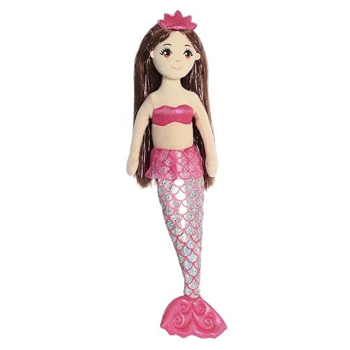 Aurora® Enchanting Sea Sparkles™ Ruby Stuffed Doll - Imaginative Play with Magical Companions - Perfect for Kid's Birthdays and Celebrations - Pink 18 Inches - Image 1