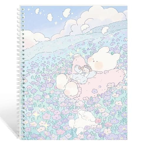 YUATCYA Large Sticker Collecting Book Storage Album 8.5 x 11 Inch Reusable Stickers Organizer Collection Notebook with 40 Sheets Blank Release Paper Letter Size (Hillside) - Image 1