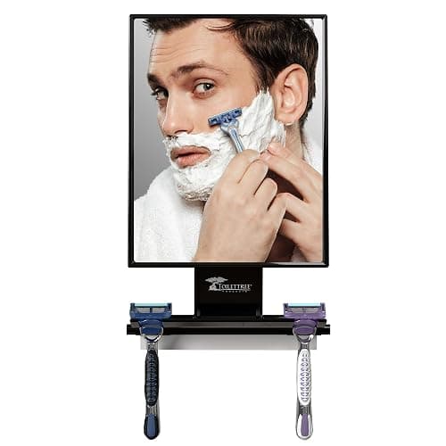 ToiletTree Products Fogless Shower Mirror - Anti-Fog Mirror - Adjustable Shaving Mirror with a Squeegee - Rust-Proof, Impact-Resistance Bathroom Shower Mirror - Tall - Image 1