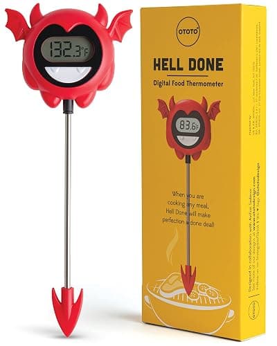 OTOTO Hell Done Halloween Meat Thermometer Digital - Spooky Food for Cooking, for Meat, Digital, Cooking Gifts, Cute Kitchen Gadgets - Image 1