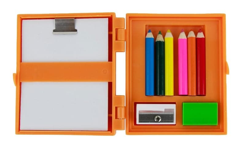 World's Smallest You Create Artist Drawing Kit. Miniature Creative Art Craft Set. Includes: 6 Color Pencils, Sharpener, Eraser, Pad, and Drawing Board/Easel. - Image 1
