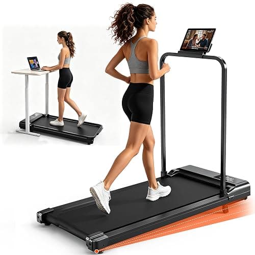 ICYLOOT Walking Pad Treadmill with Incline and Handle Bar for Home Office | Walking Pad Under Desk,Body Toning,Safety Handle,45db Quiet Design,5-Layer Shock Absorption Belt,0.6-3.8 MPH Remote Control - Image 1