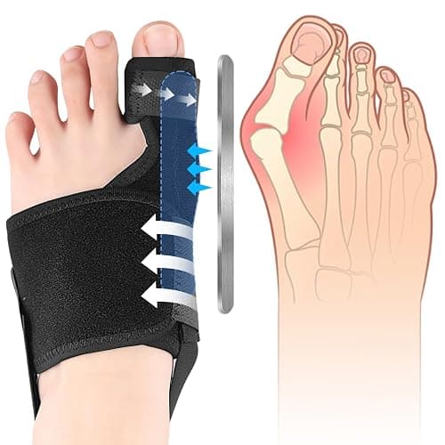 Correcteur Hallux Valgus, Réutilisable Redresseur Orteil Antidérapant, Réglable Nuit & Jour Ecarteur D'orteil Oignon, Séparateurs D'orteils Avec, Pour hallux valgus Bunion Femmes et Hommes(Gauche) - Image 1