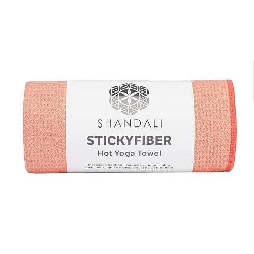 Shandali Hot Yoga Towel - Mat-Sized, Microfiber, Super Absorbent, Anti-Slip, Injury Free, 24" x 72" - Best Bikram Yoga Towel - Exercise, Fitness, Pilates Gear - Image 1