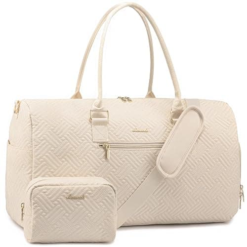 LOVEVOOK Travel Duffle Bag, Weekender Bag for Women with Toiletry Bag, Carry on Overnight Bag with Shoe Compartment, Gym Duffel Bag with Wet Pocket, Mommy Hospital Bags for Labor and Delivery - Image 1