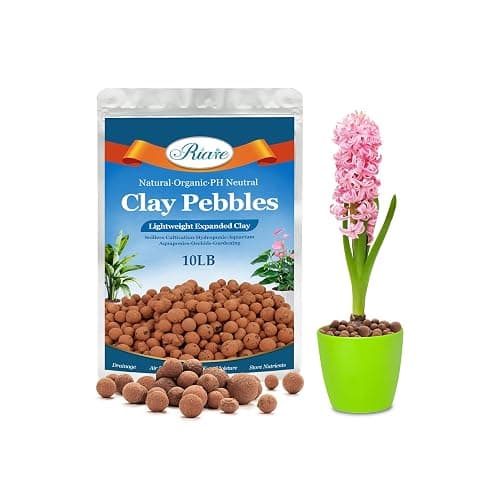 Riare 10 LBS Organic Expanded Clay Pebbles for Plants- 4mm-16mm Natural Leca Balls Lightweight Hydroponic Clay Pebbles Aggregate for Indoor Plants, Hydroponic Growing, Plants Drainage, Aquaponics - Image 1
