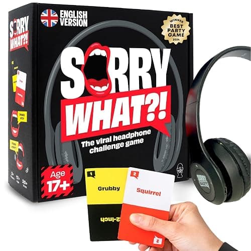 Lucky Egg Sorry What - Award Winning Lip Reading Friends Party Game Based On The Headphone Challenge TikTok Trend - 2+ Players 40,000 Funny Word Phrase Combinations Card Game for Friends - Image 1