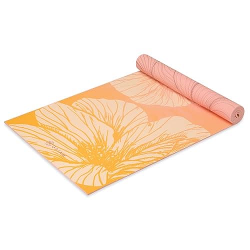 Gaiam Yoga Mat - Premium 6mm Print Reversible Extra Thick Non Slip Exercise & Fitness Mat for All Types of Yoga, Pilates & Floor Workouts (68" x 24" x 6mm Thick) - Image 1