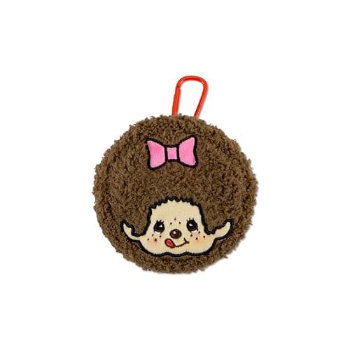 Sonix x Monchhichi Plush Earbud Pouch | Tech Keychain Bag Charm, Fuzzy Plush Character Coin Purse for Small Accessories, Earbuds | Monchhichi Girl - Image 1