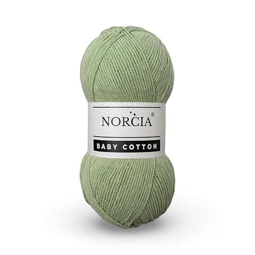 Norcia Baby Cotton, 55% Cotton 45% Acrylic Yarn, Fine/Sport (2) for Crochet and Knitting, Soft Amigurumi Yarn, 100 gr (361 yds) - Image 1