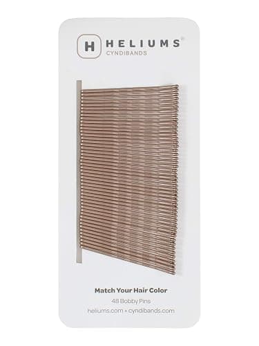 Heliums Bobby Pins - Light Brown - 2 Inch Wavy Hair Pins, Color Matched for Light Brown and Dark Blonde Hair, 48 Count - Image 1