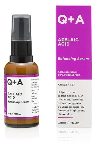 Q+A Azelaic Acid Balancing Serum (30ml), Natural Face Serum with Zinc PCA and Antioxidant Super Grains, Fragrance Free Skincare, Calms Blemishes and Smoothes Skin - Image 1