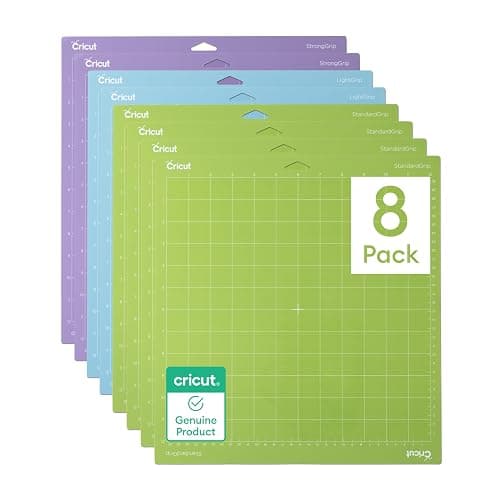 Cricut Cutting Mat Variety Pack (8 Count, 12in x 12in) | For Explore & Maker Machines - Includes 4 StandardGrip, 2 LightGrip, 2 StrongGrip - Image 1