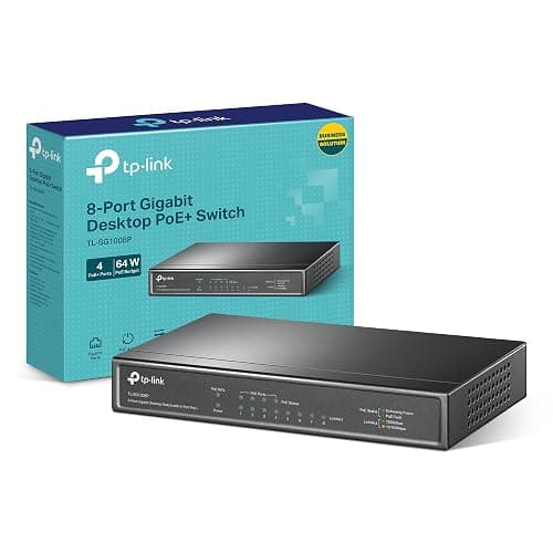 TP-Link TL-SG1008P 8-Port Gigabit PoE Switch, Network Switch with 4 PoE+ Ports, Multicast Optimization Ethernet Splitter, Power up to 30 W Metal Casing, Ideal for IP Surveillance and Access Point - Image 1
