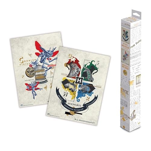 Grupo Erik Poster - Harry Potter - Set of 2 Mini Posters 15 x 20.5 inches / 38 x 52 cm - Art Poster Shipped Rolled Up In A Protective Box - Harry Potter Gifts - Image 1