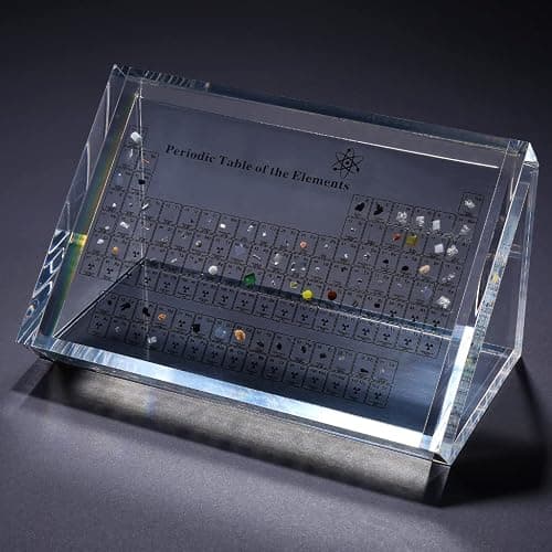 SDJFKLI Periodic Table with Real Elements Triangle With Base,Periodic Table Display with Elements,Chemical Element Decoration for students Gift - Image 1