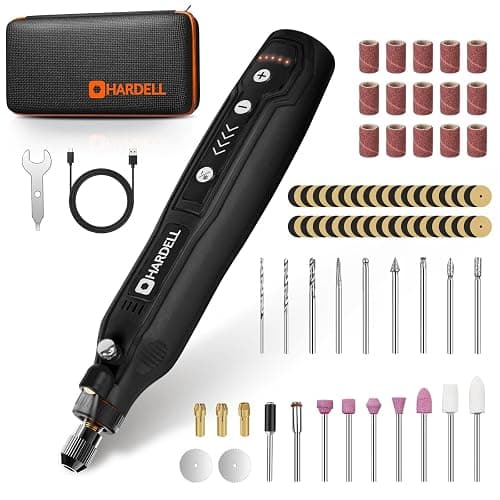 HARDELL Mini Cordless Rotary Tool Kit, 5-Speed for 3D Printer Sanding | Engraving Pen, 69 Accessories, 5000-18000RPM, 2000mAh, LED Light, for Precision Polishing, Drilling, Carving, DIY Crafts - Image 1